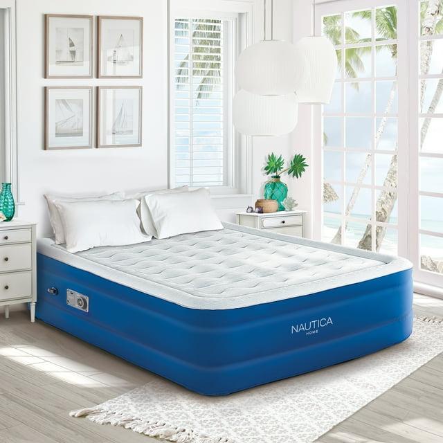 Nautica Nautica PlushAire Inflatable Air Mattress with Anti-leak Built-in Pump and Puncture Resistant Vinyl