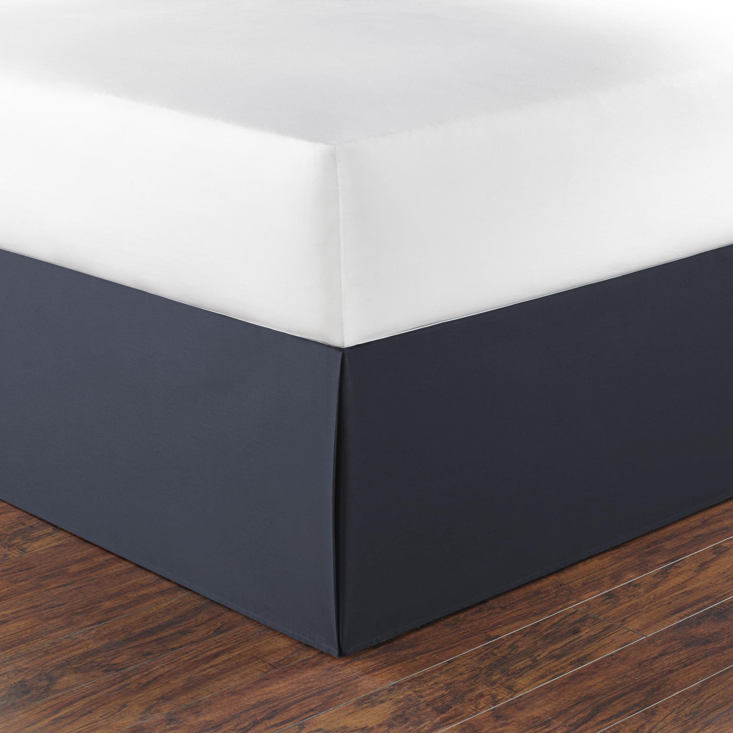 Nautica Solid Bedskirt 100% Cotton Fitted 15" Bed Skirt