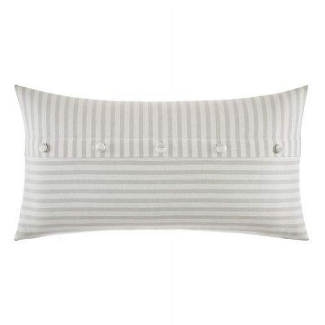 Nautica Nautica Saybrook Beige Button Throw Pillow