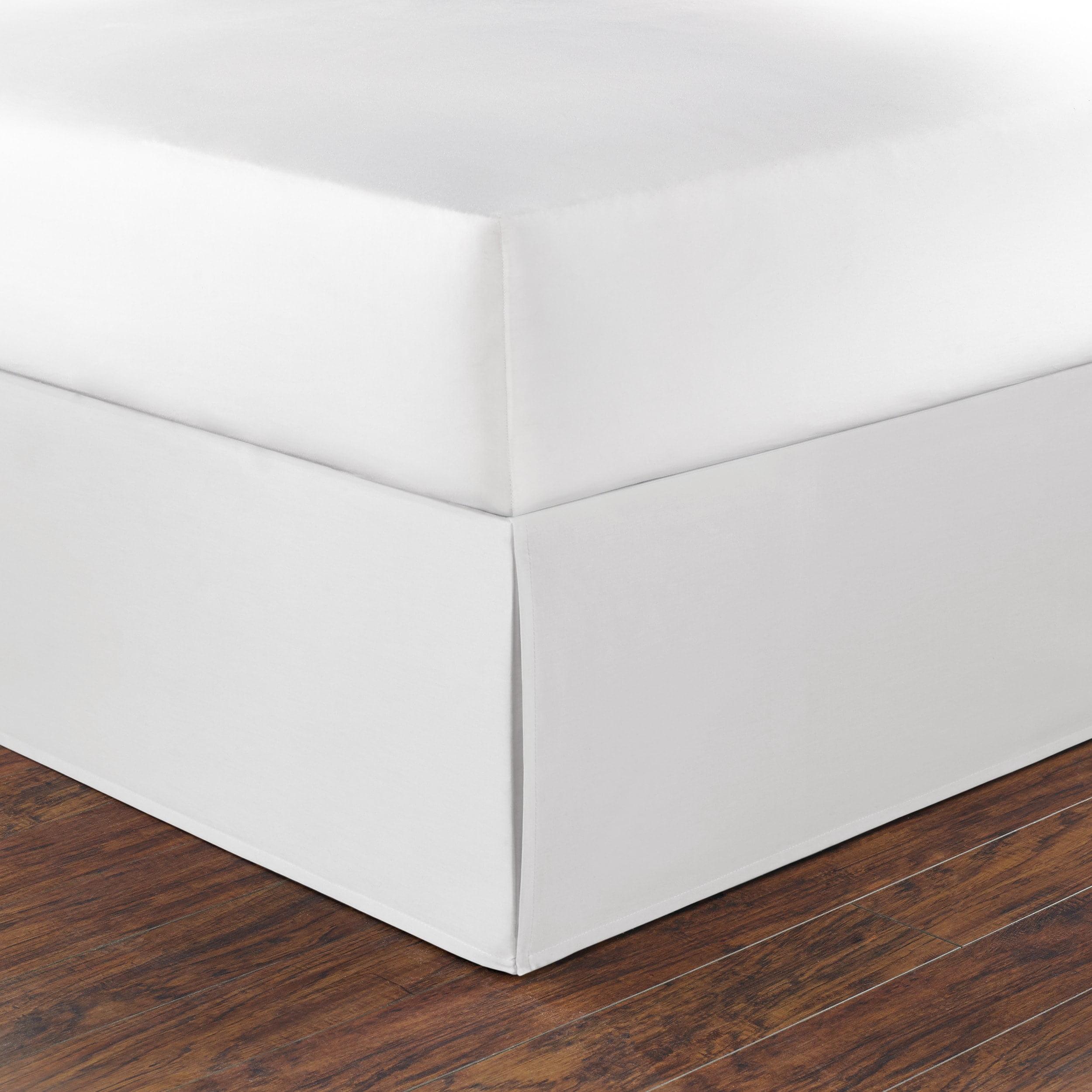 Nautica Solid Bedskirt 100% Cotton Fitted 15" Bed Skirt