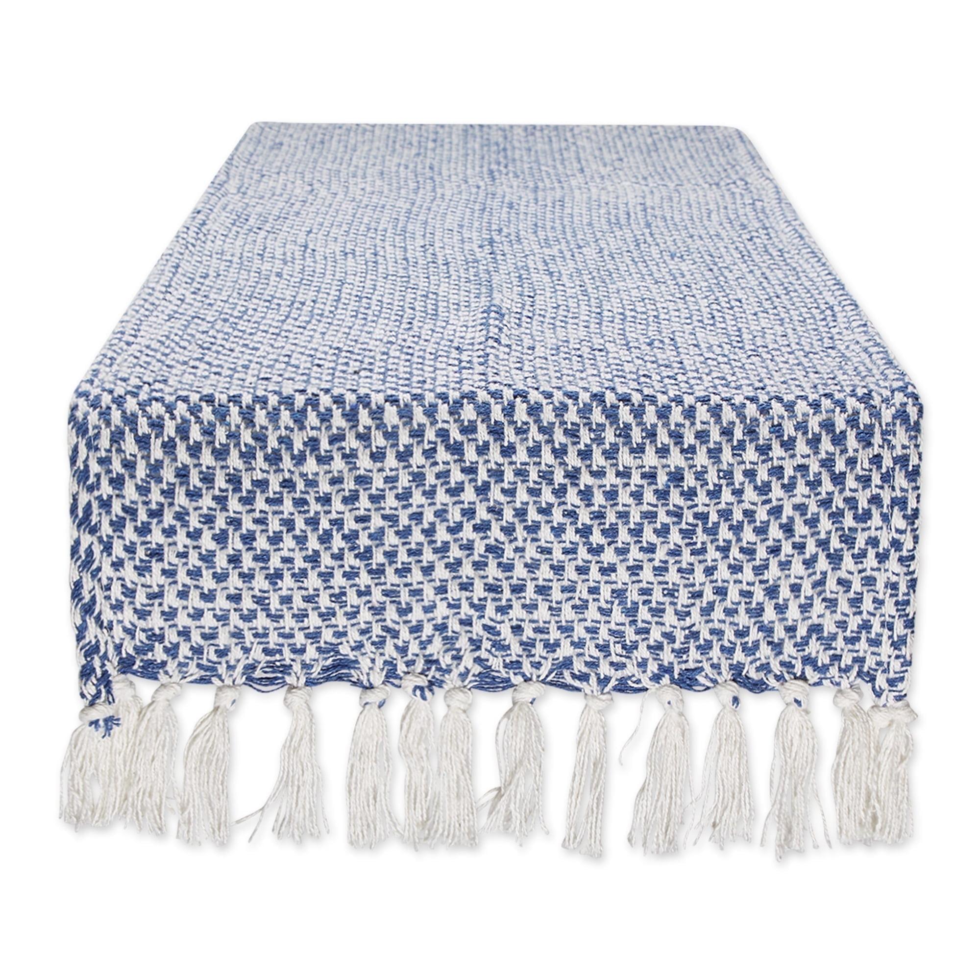 Design Imports  Nautical Blue Woven Table Runner 15X108