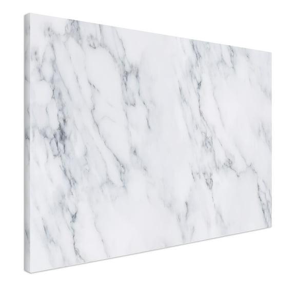 Navaris Magnetic Dry Erase Board - 24 x 36 inches Decorative White Board for Wall with Printed Design, Includes 5 Magnets and Marker - White Marble