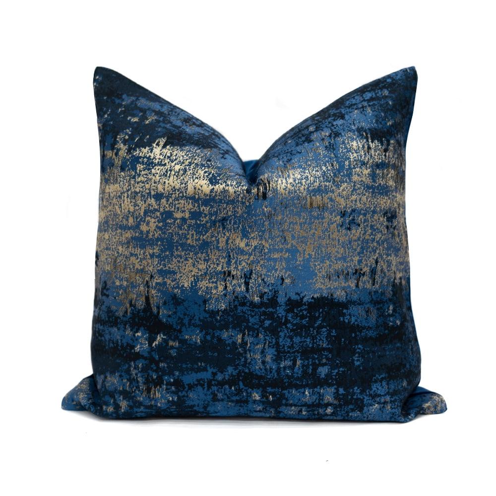THE-TINOART Glam Jacquard & Velvet Throw Square Accent Pillow Cover 20"x20" 1Piece