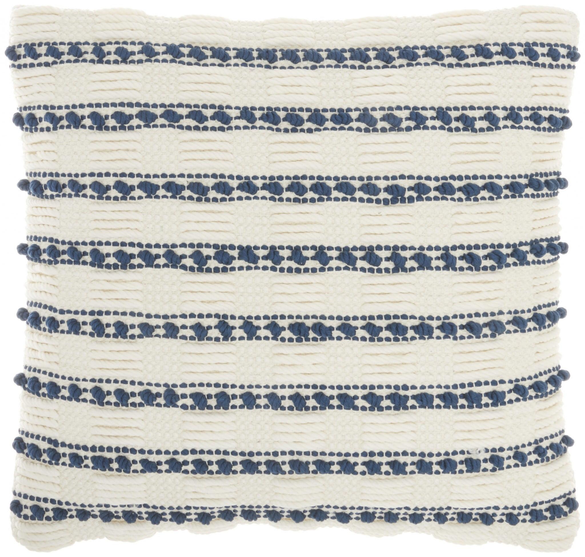 Mina Victory Striped Cotton, Polyester Throw Pillow