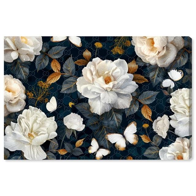 Art Remedy Navy Elegance Floral Realistic Wall Art by Art Remedy