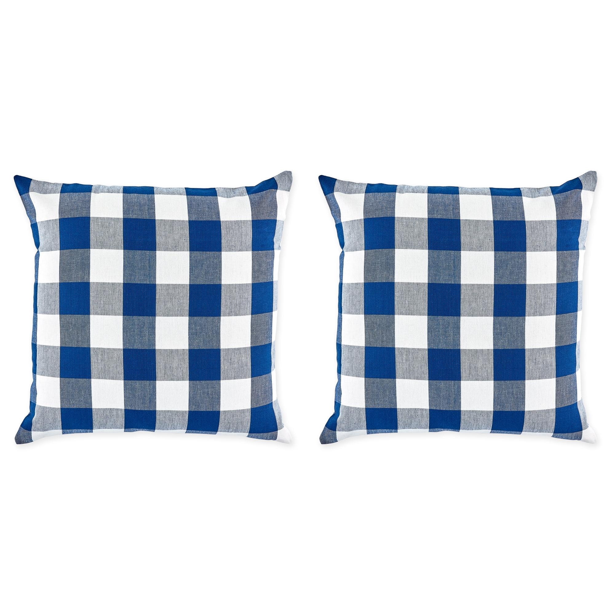 Gingham Check Kitchen Tabletop Bed Plaid Cotton Pillow Cover