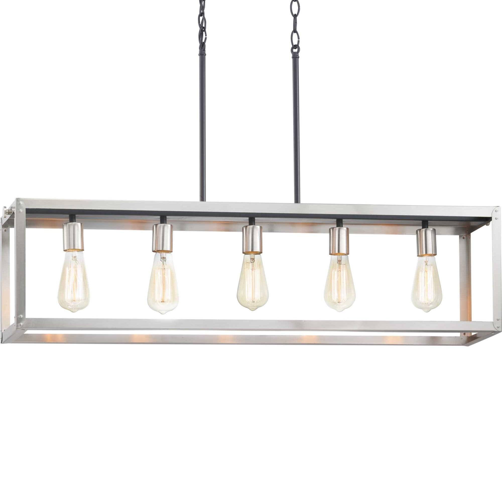 Nealy Edge Modern 9-Light Chandelier with White Silk Shades