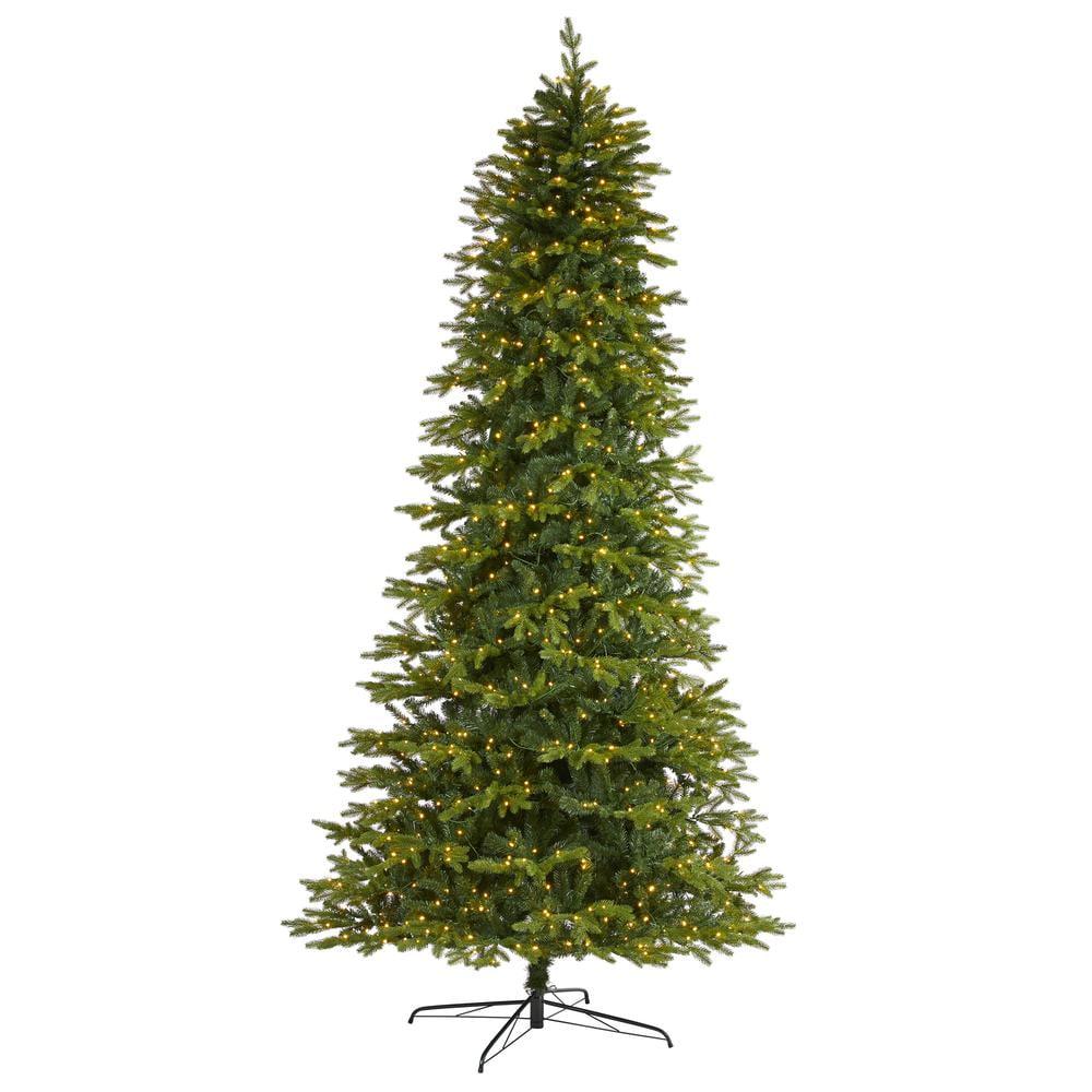 Nearly Natural 10-ft Belgium Fir Natural Look Artificial Christmas Tree with 1050 Clear LED Lights