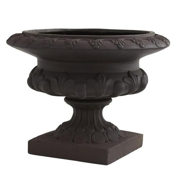 Nearly Natural 12.5-in Iron-finish Decorative Urn (Indoor/Outdoor)