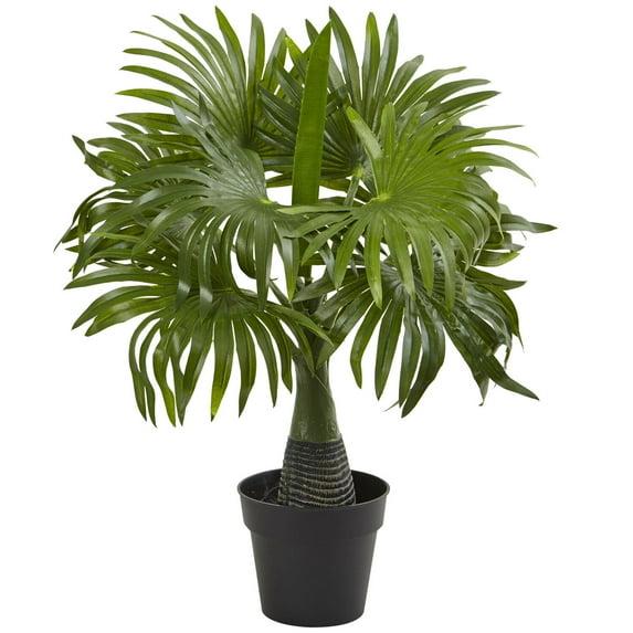 HomeStock Country Cottage 16In. Mini Fountain Palm Artificial Plant