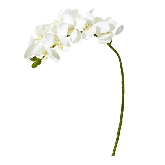 Nearly Natural 21in. Phalaenopsis Orchid Artificial Flower (Set of 6), White