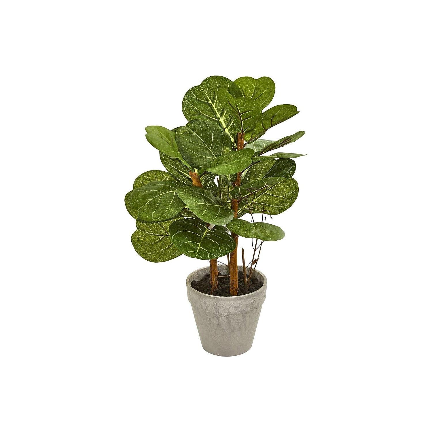 Nearly Natural 22-in Fiddle Leaf Artificial Plant