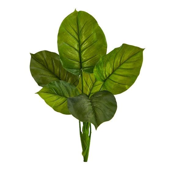 Nearly Natural 27-in Large Philodendron Leaf Artificial Bush Plant (Set of 4)
