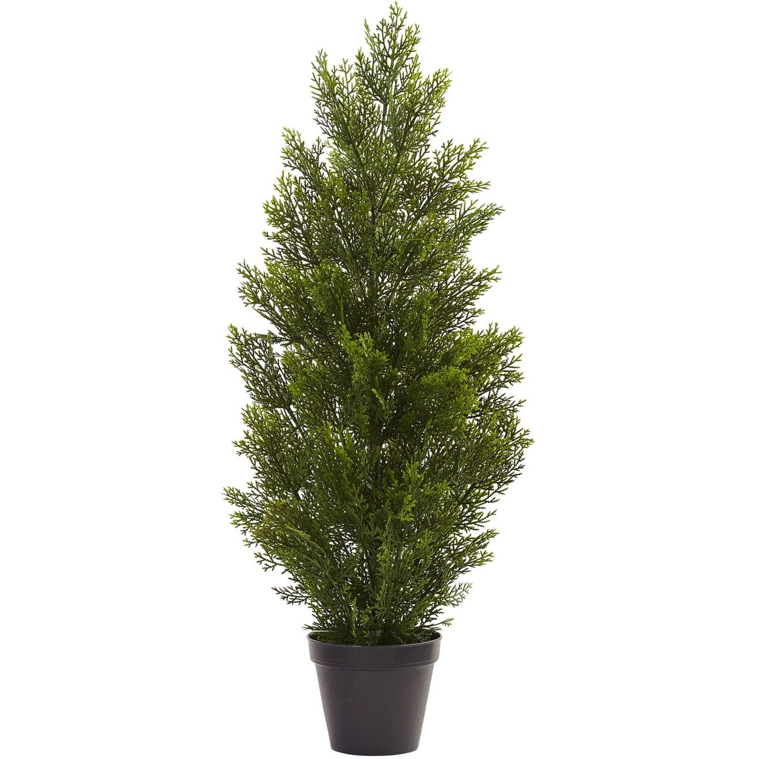 Silk Plant Nearly Natural 3" Mini Cedar Pine Tree (Indoor/Outdoor)