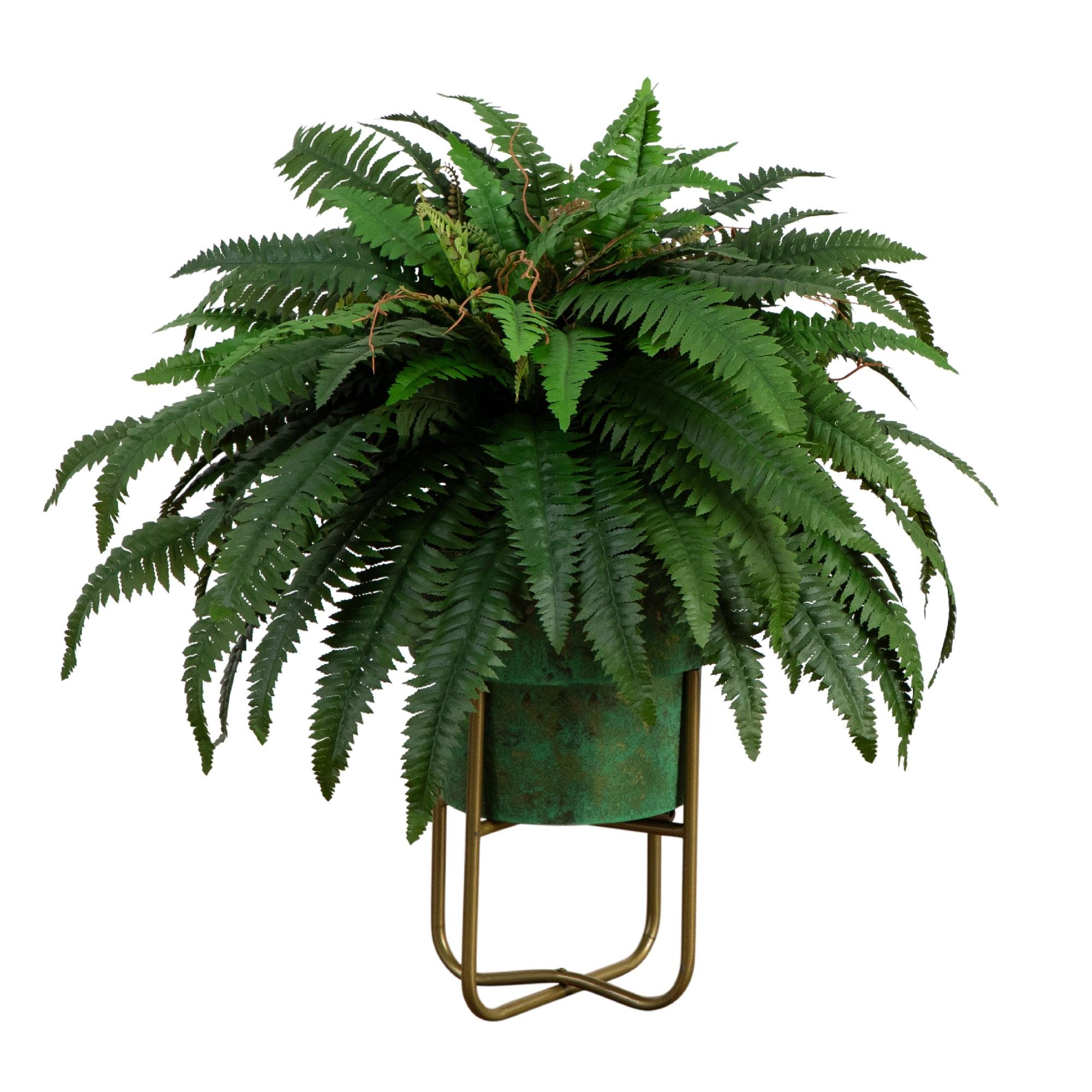 Nearly Natural Boston Fern with Stand Artificial Plant