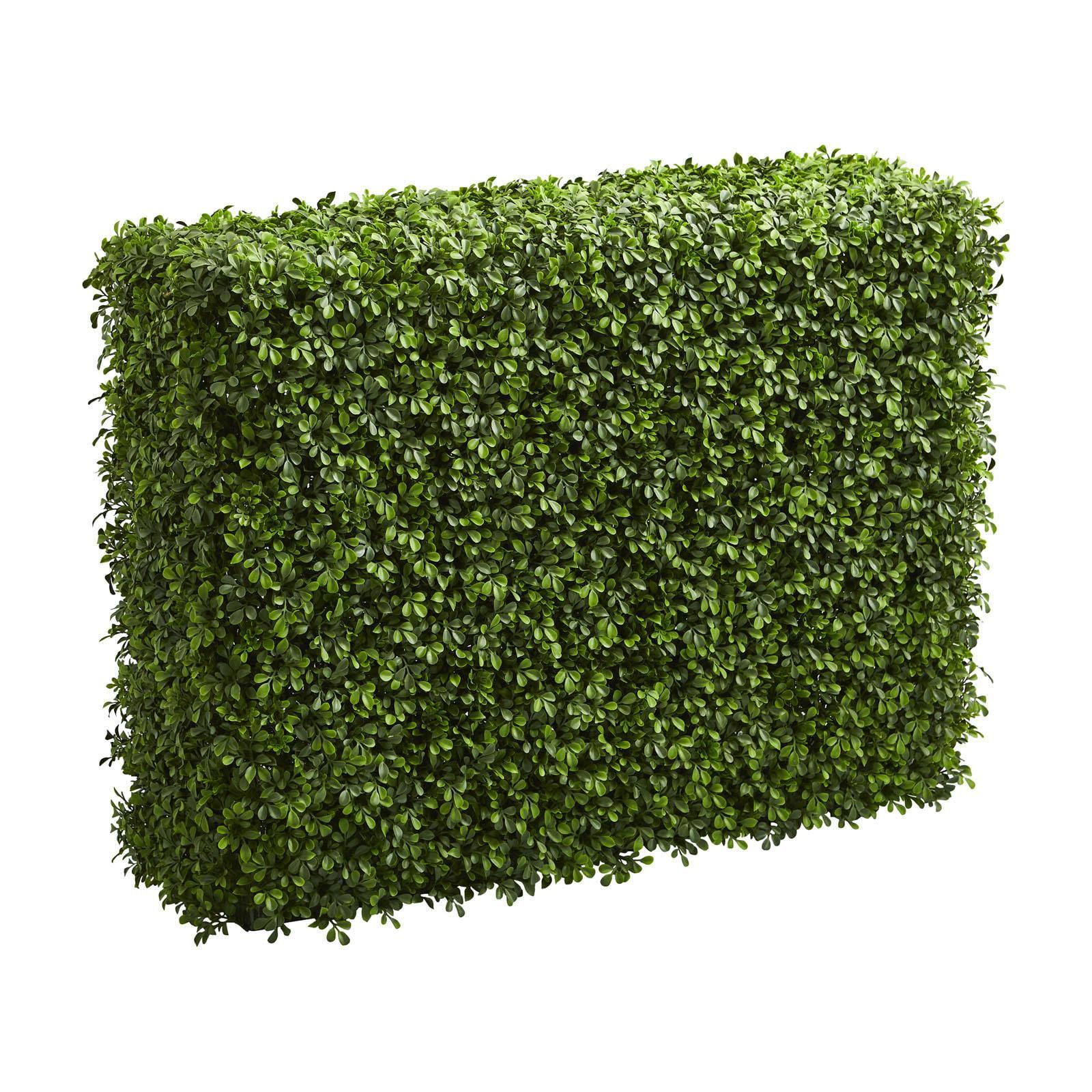 39" Boxwood Artificial Hedge - Nearly Natural: Faux Plant Divider, Mid-Century Modern Decor, Indoor/Outdoor Use