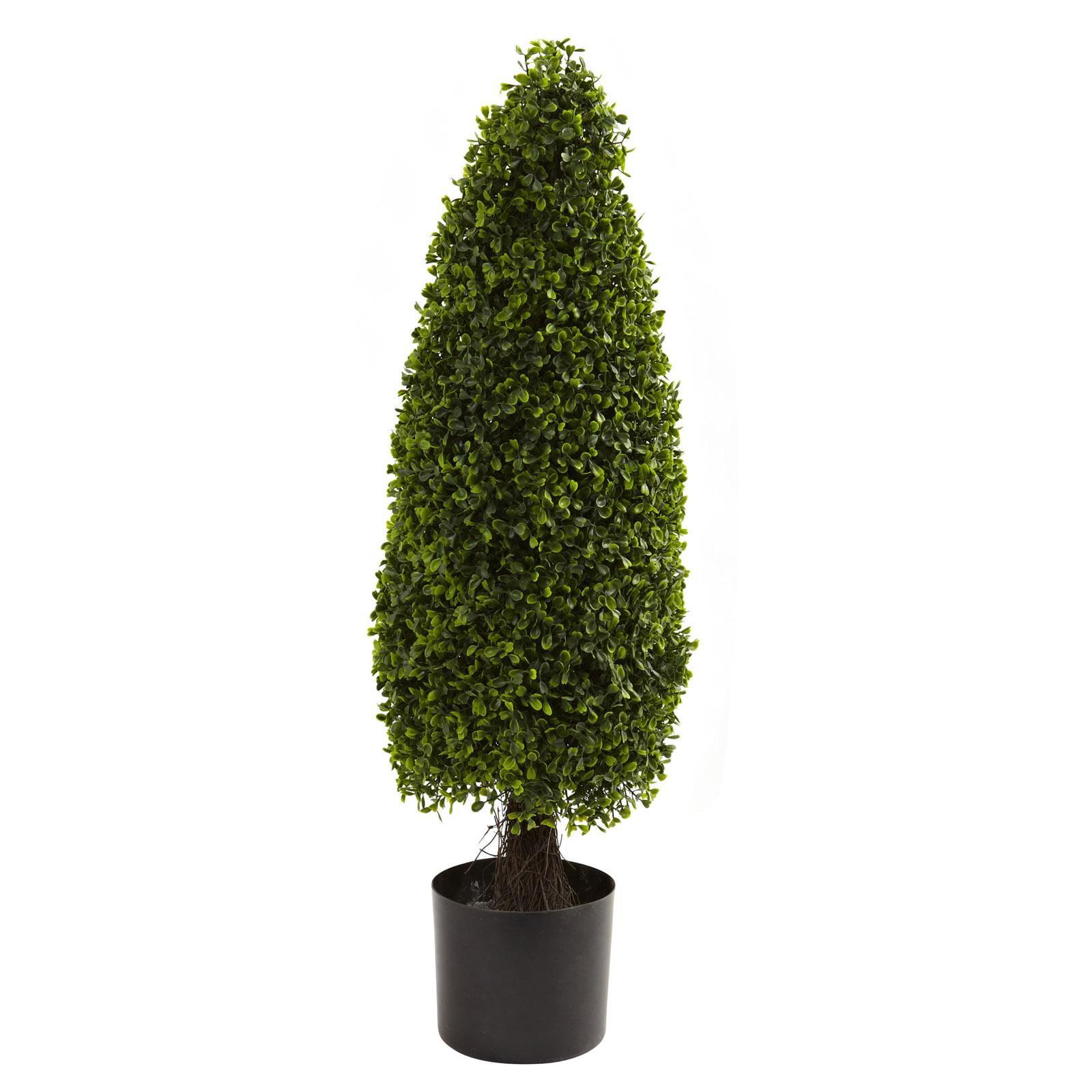 Nearly Natural 3’ Boxwood Tower Topiary UV Resistant (Indoor/Outdoor)