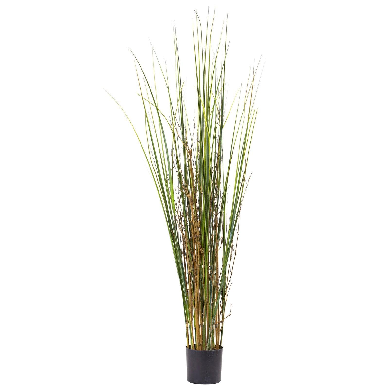 Zen-Inspired Outdoor Bamboo & Grass Potted Arrangement, 38"