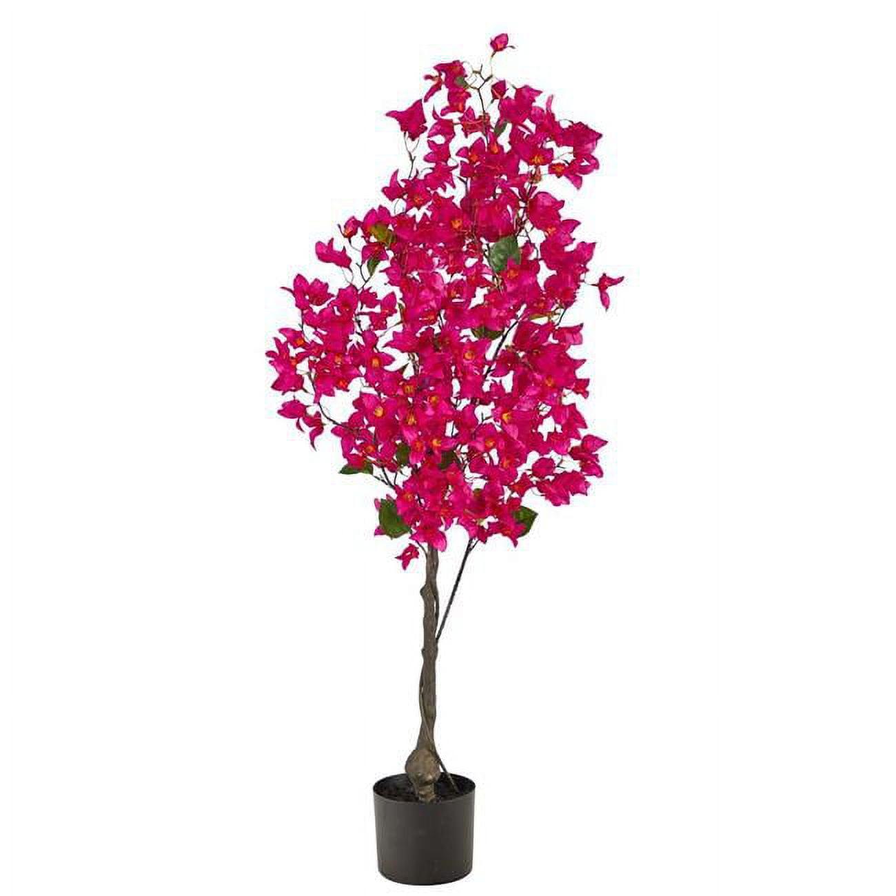 Faux Flowering Tree in Planter