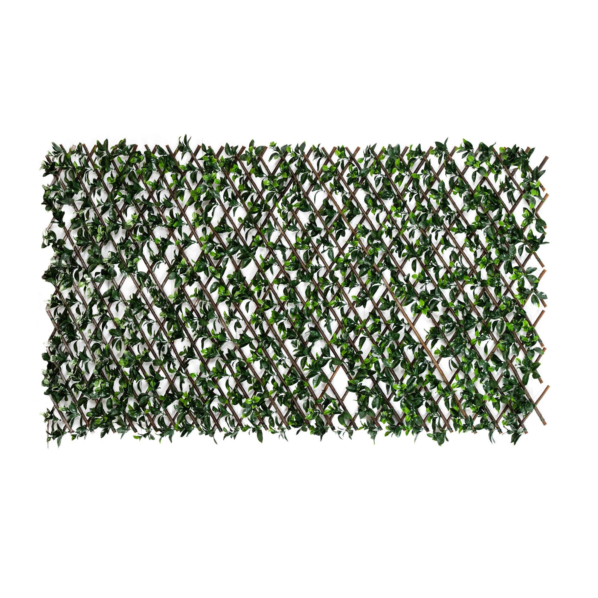 Nearly Natural 40in. x 80in. UV Resistant Artificial Gardenia Expandable Privacy Fence Screen (Indoor/Outdoor)
