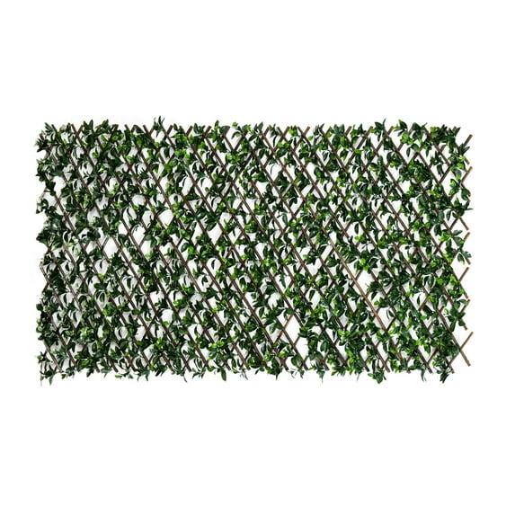 Nearly Natural 40in. x 80in. UV Resistant Artificial Gardenia Expandable Privacy Fence Screen (Indoor/Outdoor)
