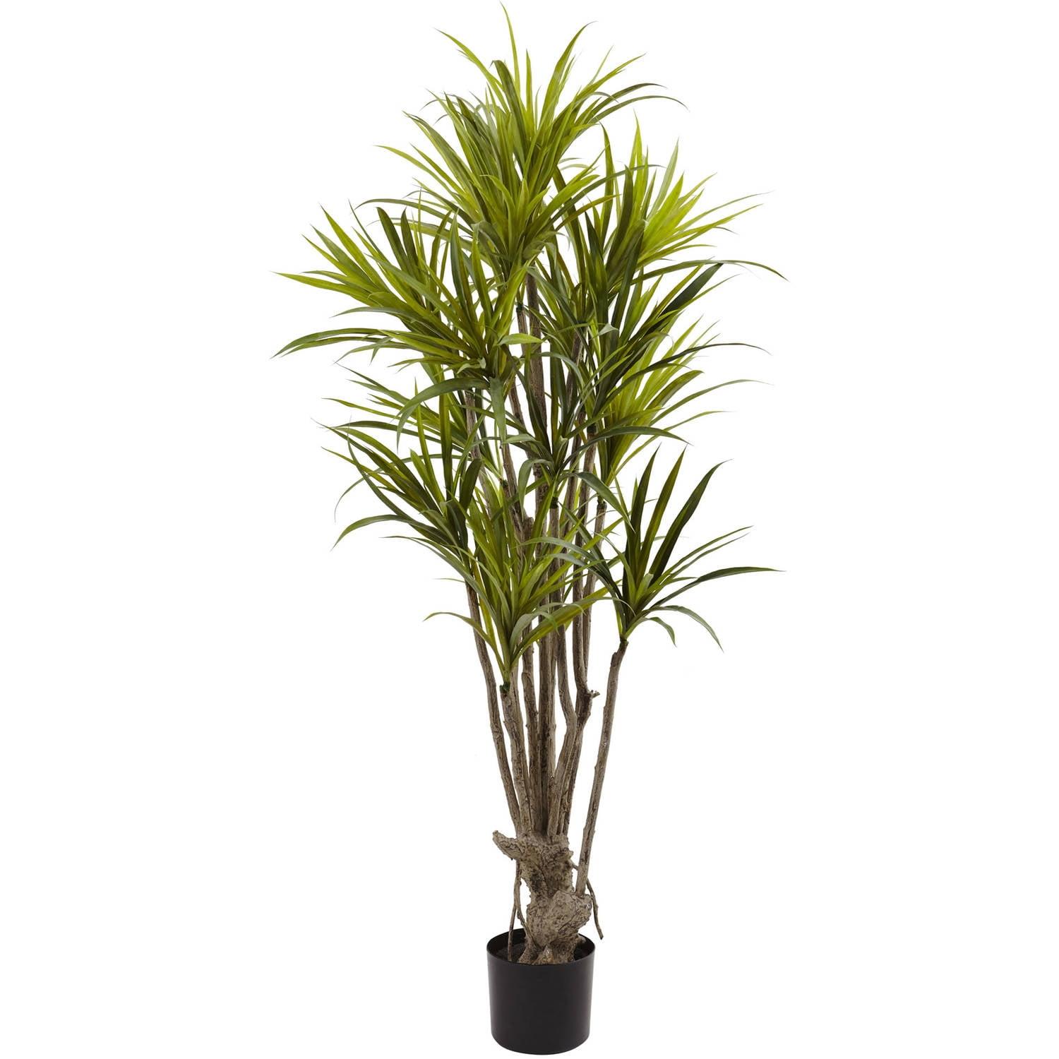 Nearly Natural, Dracaena Silk Tree - (5"): Lush Foliage, Indoor Decor, No Maintenance Required