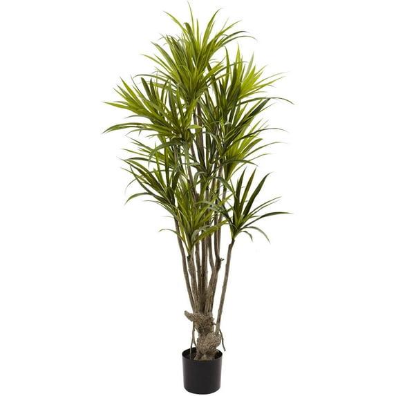 Nearly Natural, Dracaena Silk Tree - (5"): Lush Foliage, Indoor Decor, No Maintenance Required