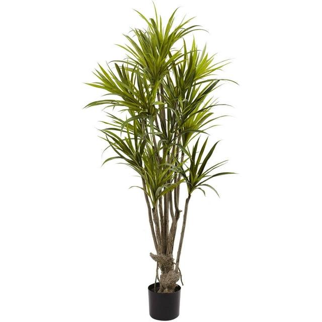 Nearly Natural, Dracaena Silk Tree - (5"): Lush Foliage, Indoor Decor, No Maintenance Required