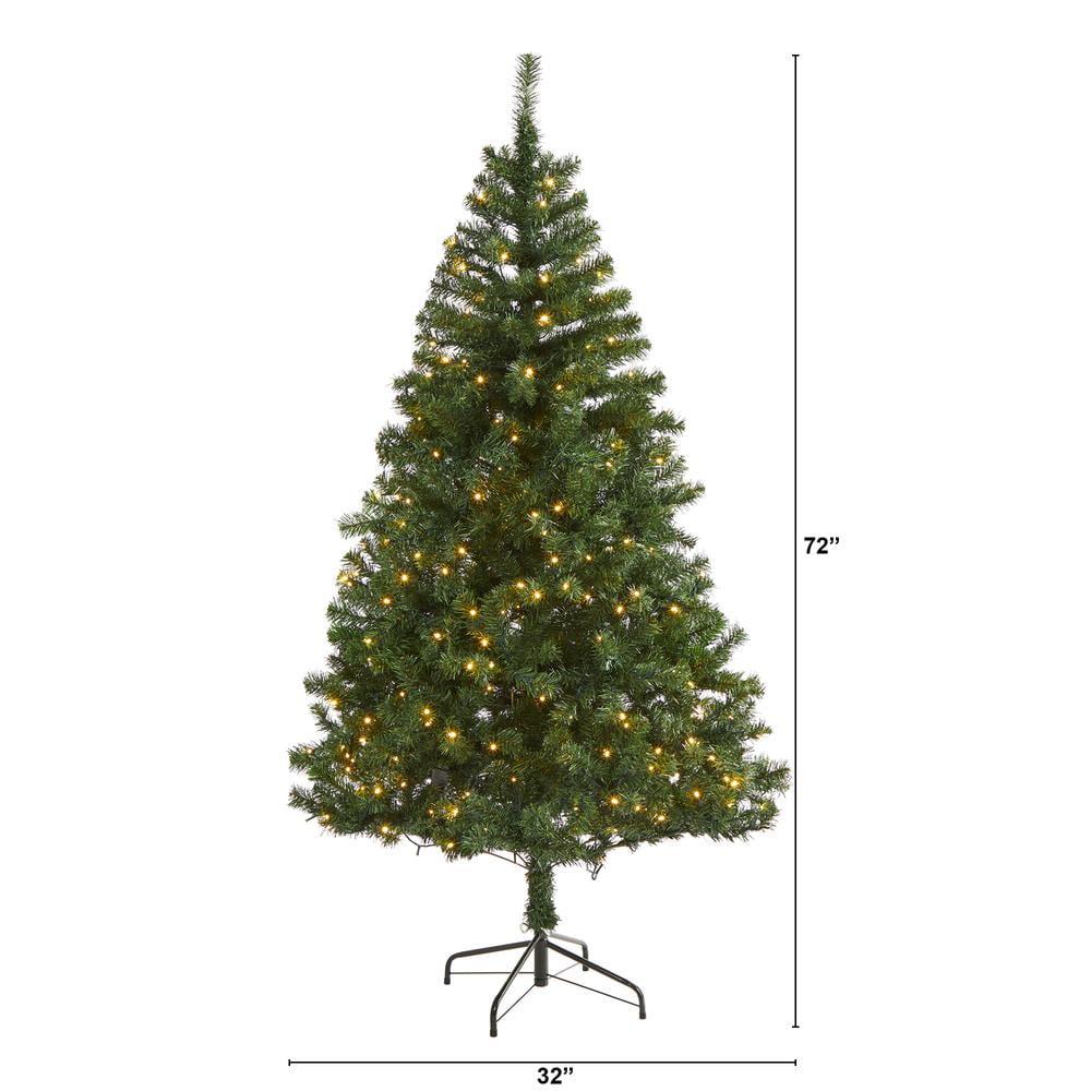 Nearly Natural 6' Northern Tip Pine Prelit LED Artificial Christmas Tree