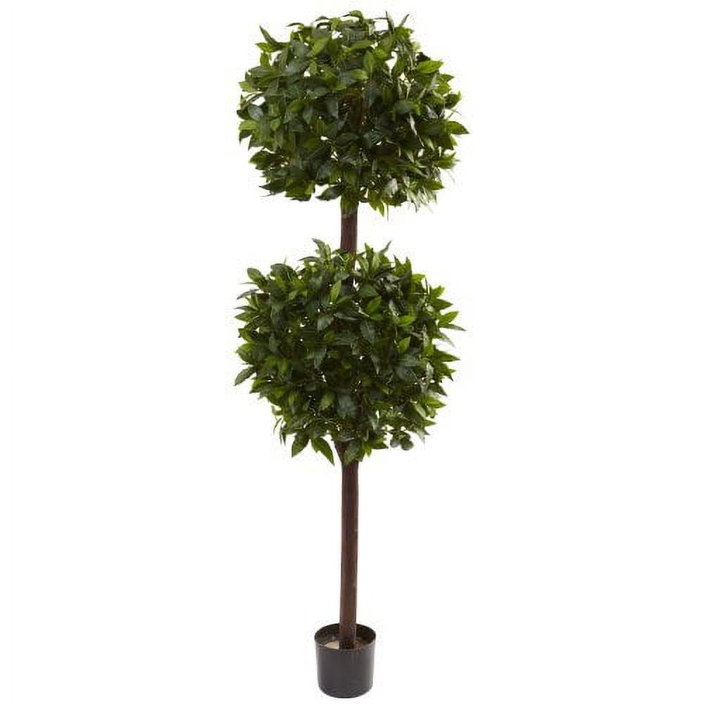 Nearly Natural 6-ft Sweet Bay Double Ball Topiary