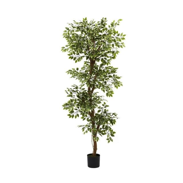 Nearly Natural 6-ft Variegated Ficus Tree