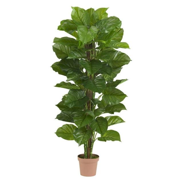 Nearly Natural 63" x 33" Artificial Leaf Philodendron Plant in Pot - Real Touch, Indoor Decor