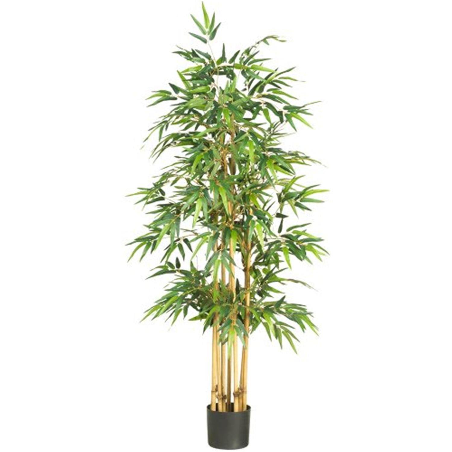 Elegant 64" Silk Bamboo Potted Floor Plant for Outdoor Ambiance