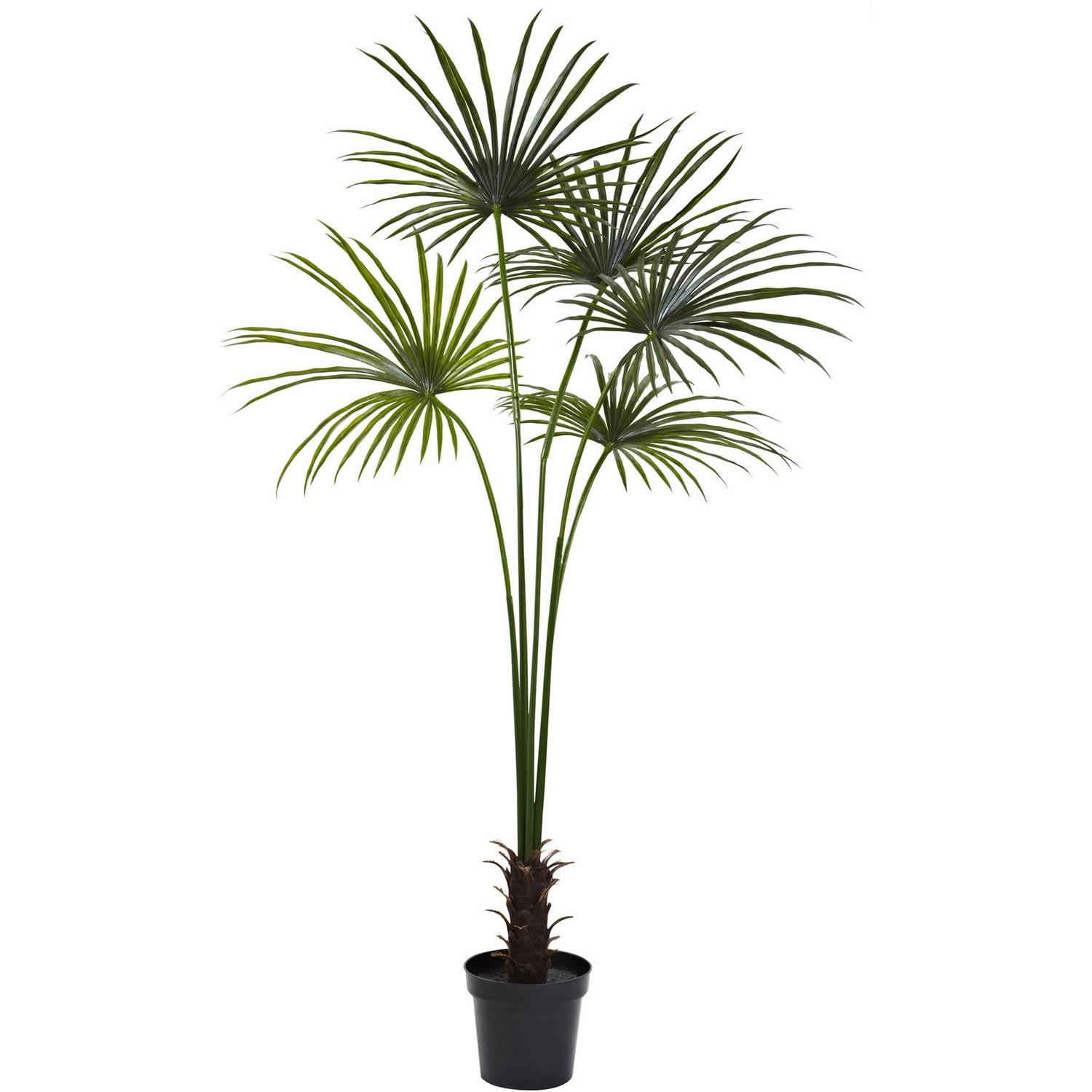 Nearly Natural 7-ft Fan Palm Tree UV Resistant (Indoor/Outdoor)