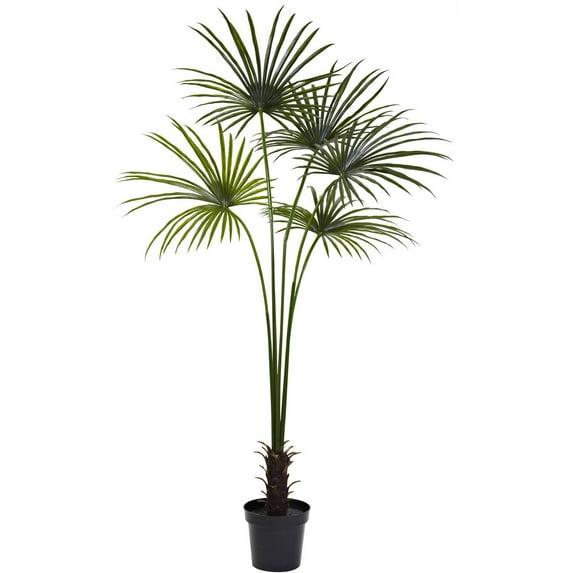 Nearly Natural 7-ft Fan Palm Tree UV Resistant (Indoor/Outdoor)