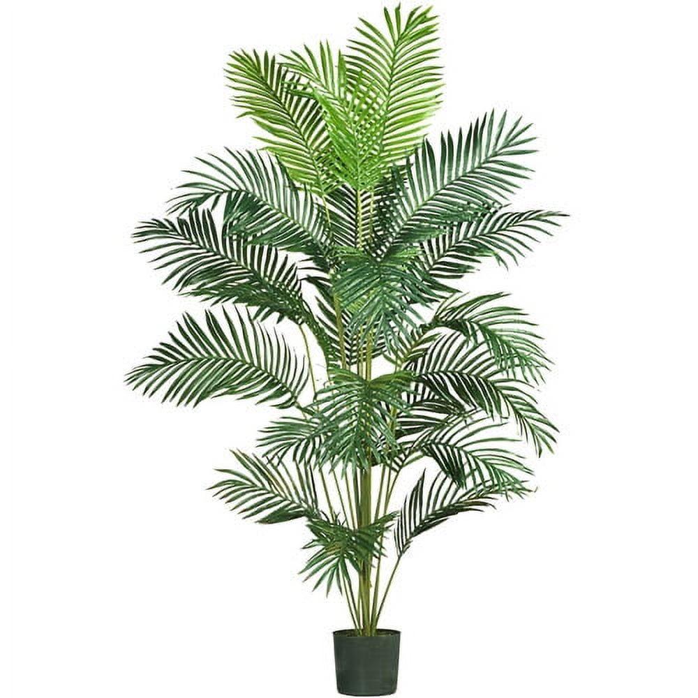 Nearly Natural 7' Green Paradise Palm Tree in Black Pot