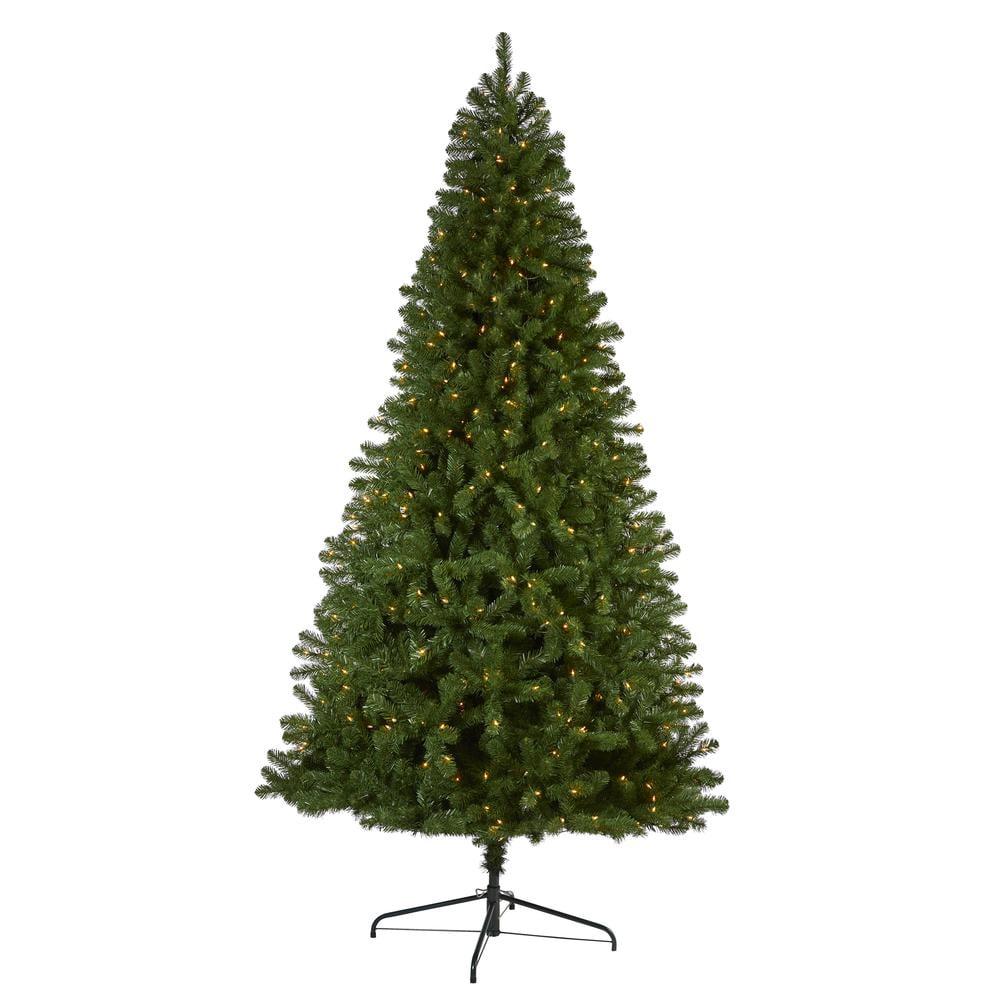 9-Foot Green Fir Artificial Christmas Tree with Clear Lights