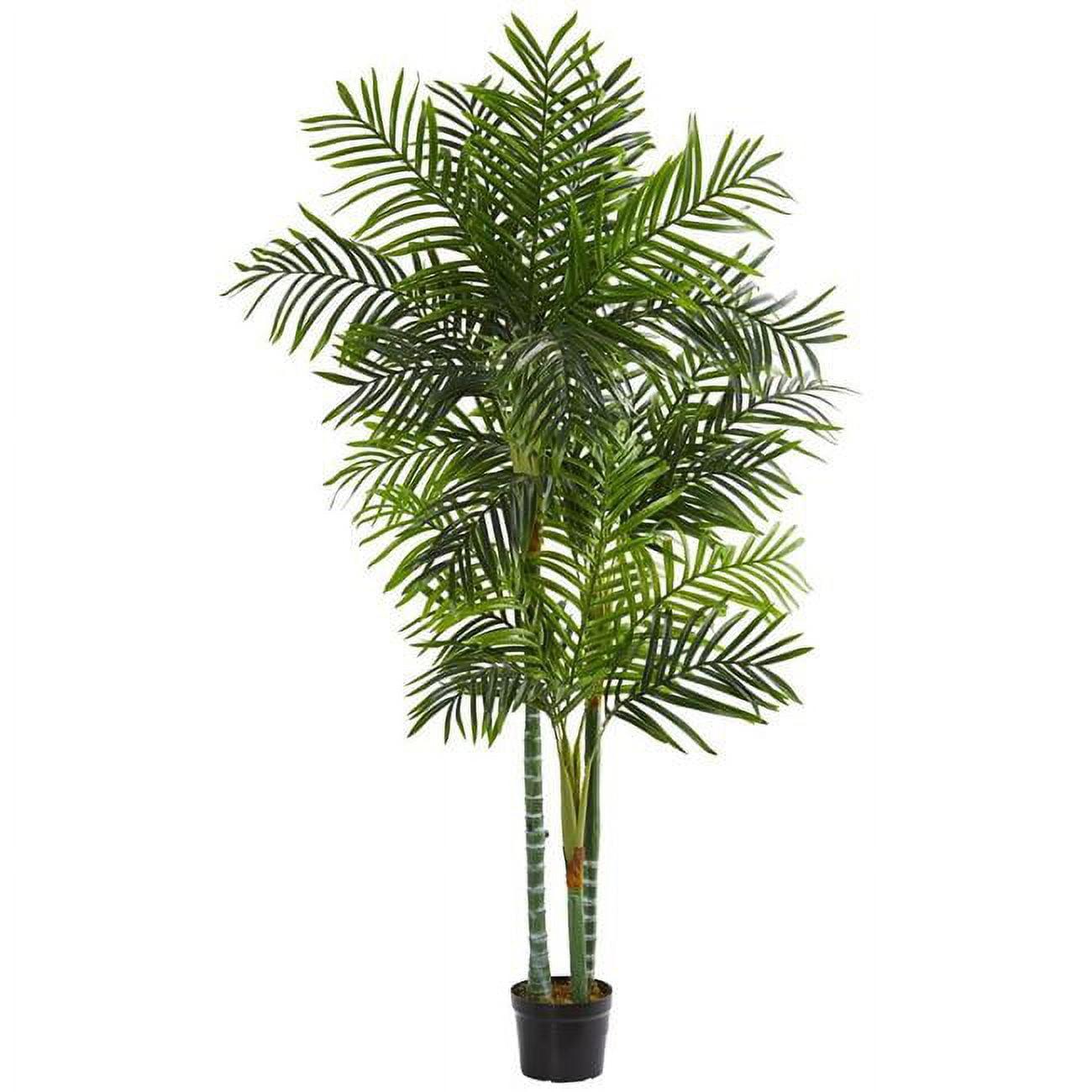 Tropical Silk Areca Palm Potted Floor Plant for Indoor/Outdoor