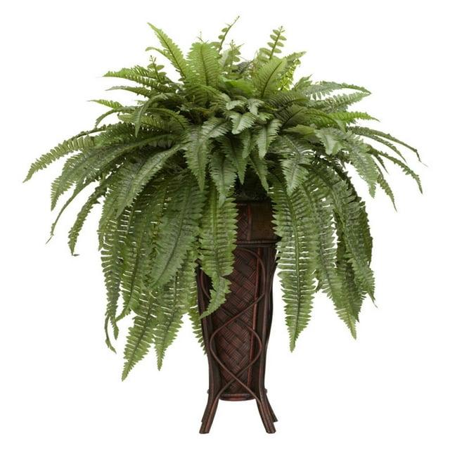 Nearly Natural Boston Fern with Stand Artificial Plant