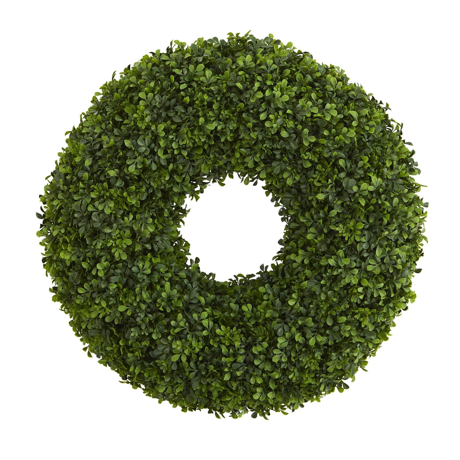 Nearly Natural 28” Boxwood Artificial Wreath