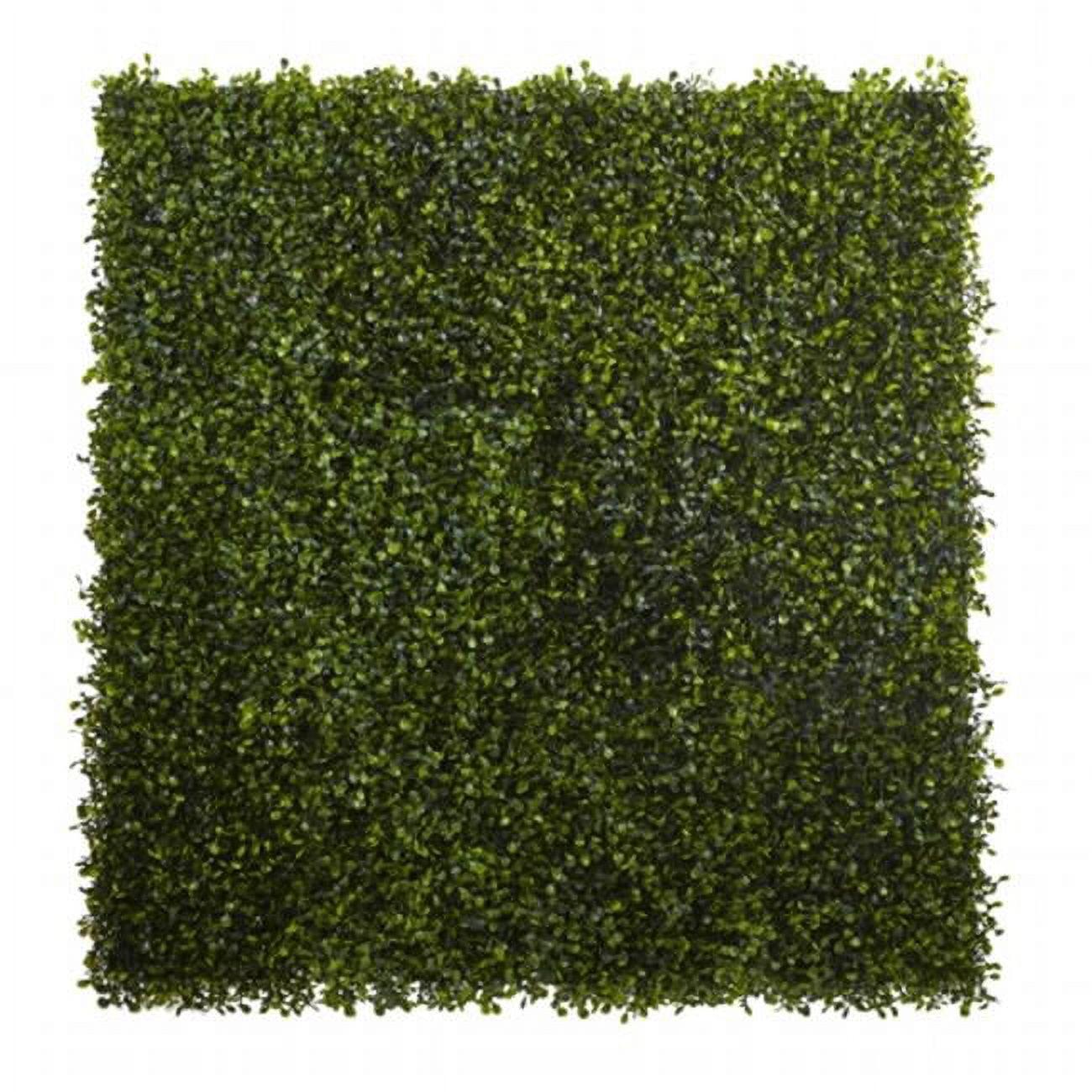 12" Green Silk Boxwood Outdoor Mat Set