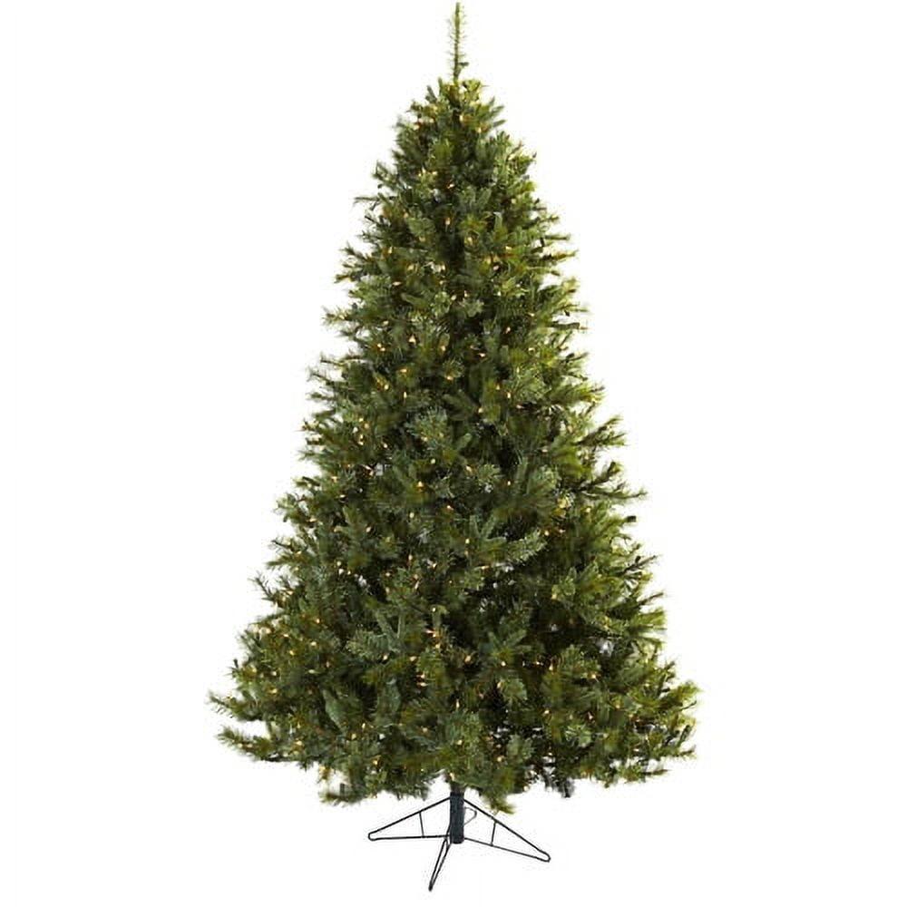 Nearly Natural 7.5-ft Majestic Multi-Pine Christmas Tree with Clear Lights