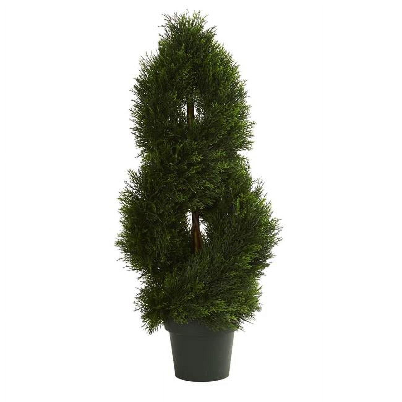 3ft Green Spiral Buxus Artificial Topiary Tree