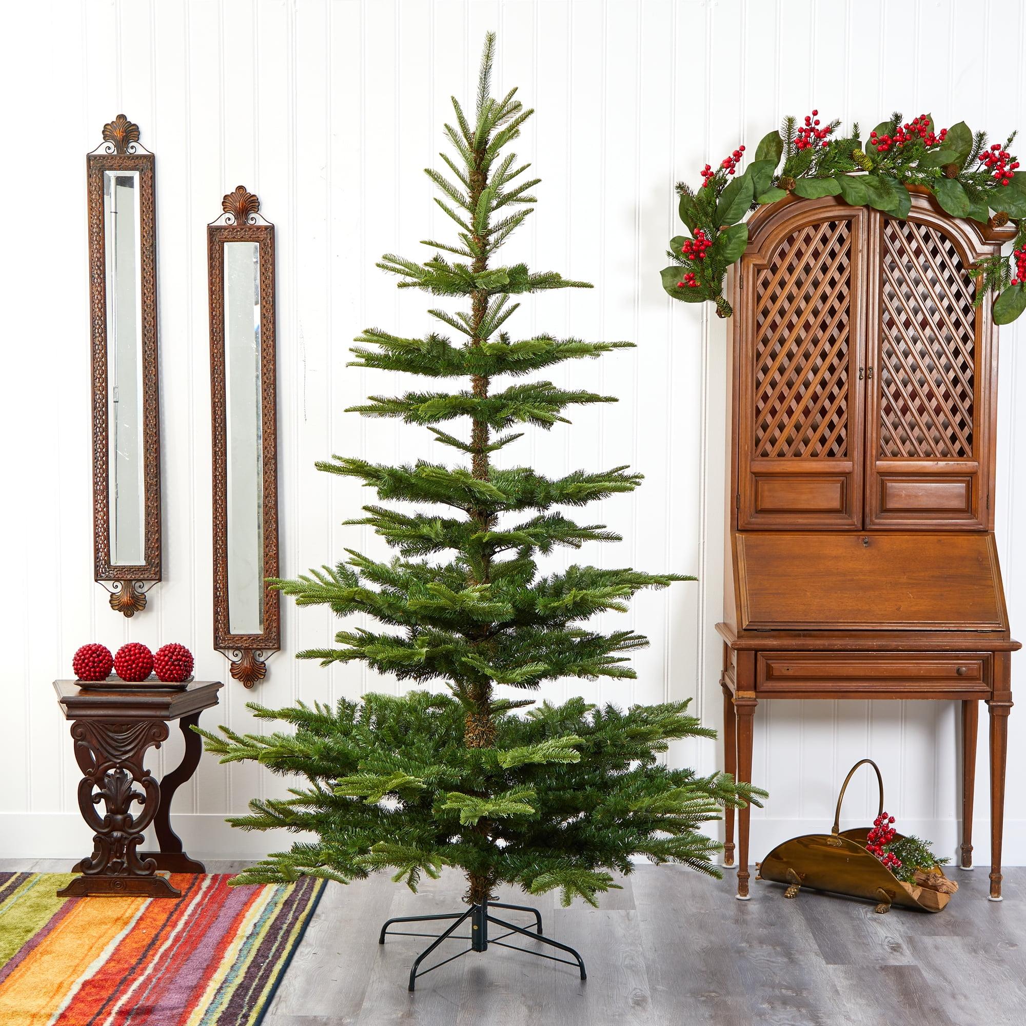 7.5-Foot Green Spruce Artificial Christmas Tree with Metal Stand