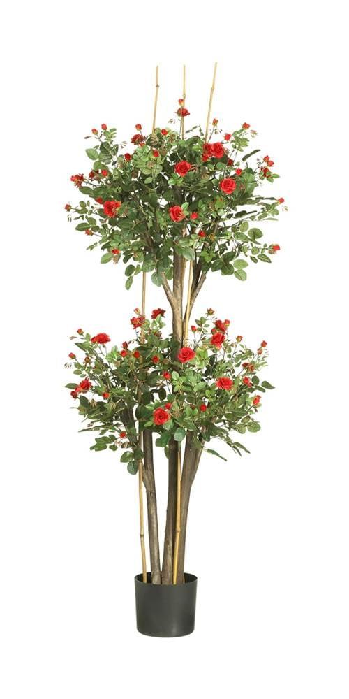 Nearly Natural 5-ft Mini Rose Silk Tree