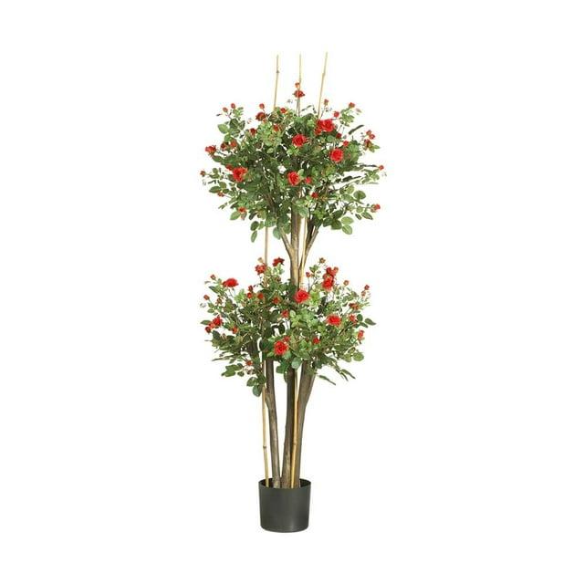 Nearly Natural 5-ft Mini Rose Silk Tree