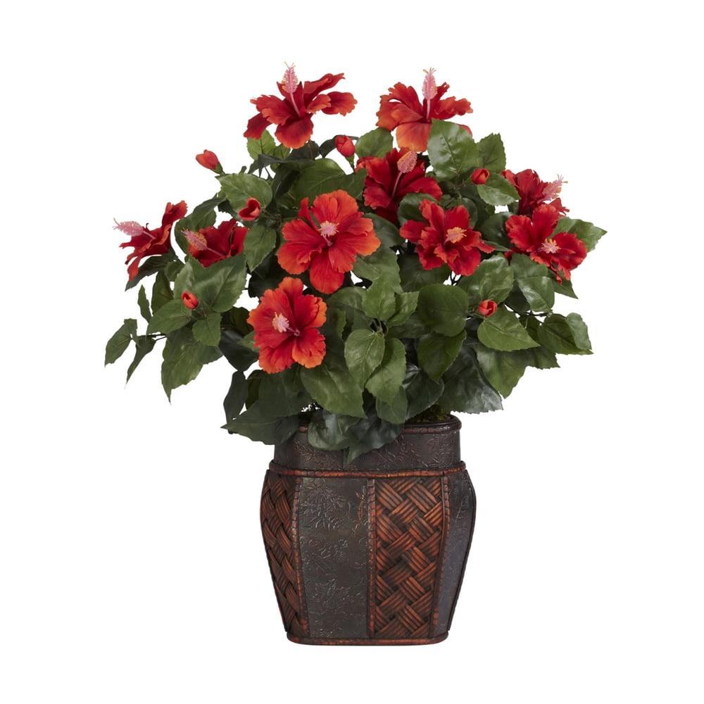 Charlton Home® Hibiscus Centerpiece in Vase & Reviews | Wayfair