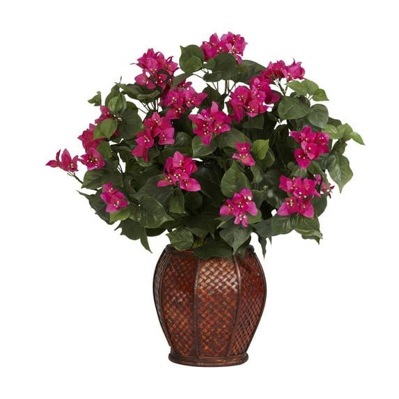 Nearly Natural Bougainvillea with Vase Silk Plant