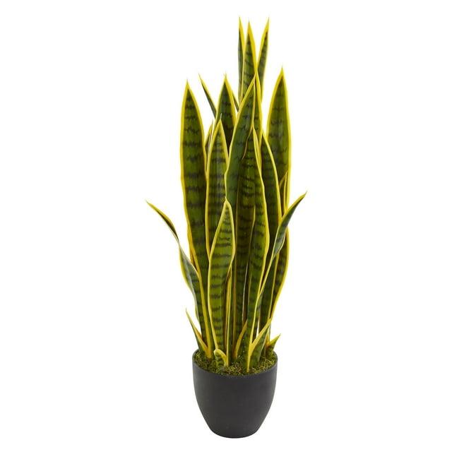 Nearly Natural 33-in Artificial Sansevieria Snake Plant