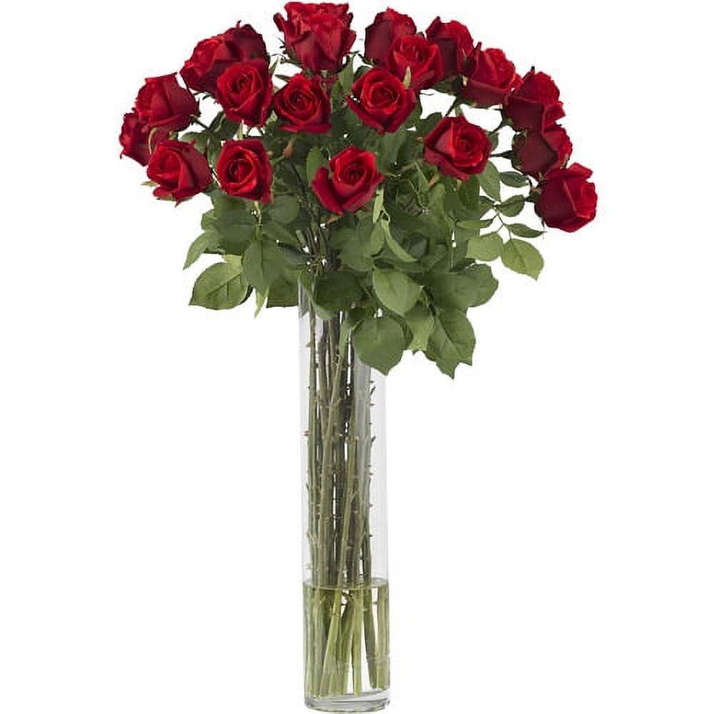 Nearly Natural Rosebud with Cylinder Artificial Flower Arrangement